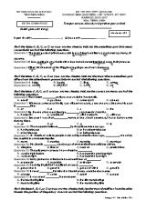 Đề thi thử THPT Quốc gia cho học sinh Lớp 12 THPT, BT THPT môn Tiếng Anh - Mã đề 321 - Năm học 2016-2017 - Sở GD & ĐT Ninh Bình (Có đáp án)